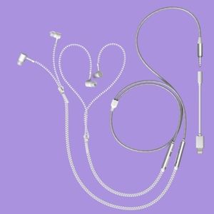 Sparkbudz: 2-in-1 zipper earphones